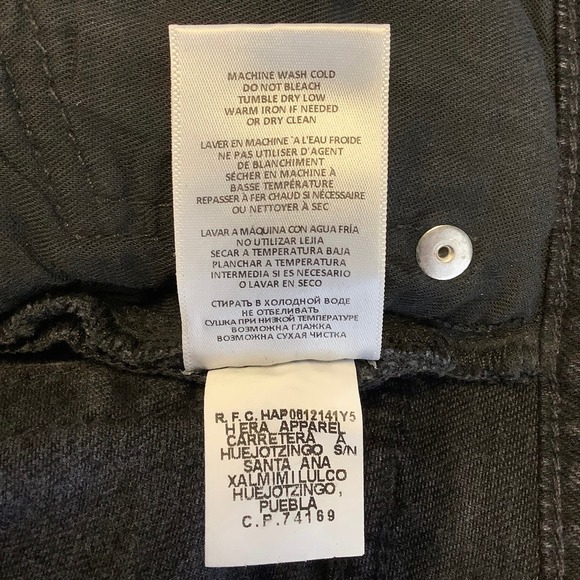 NEW! RE/DONE Size 23 90s High Rise Ankle Crop Denim Jeans Coal $265 msrp I9-12 - Picture 10 of 10